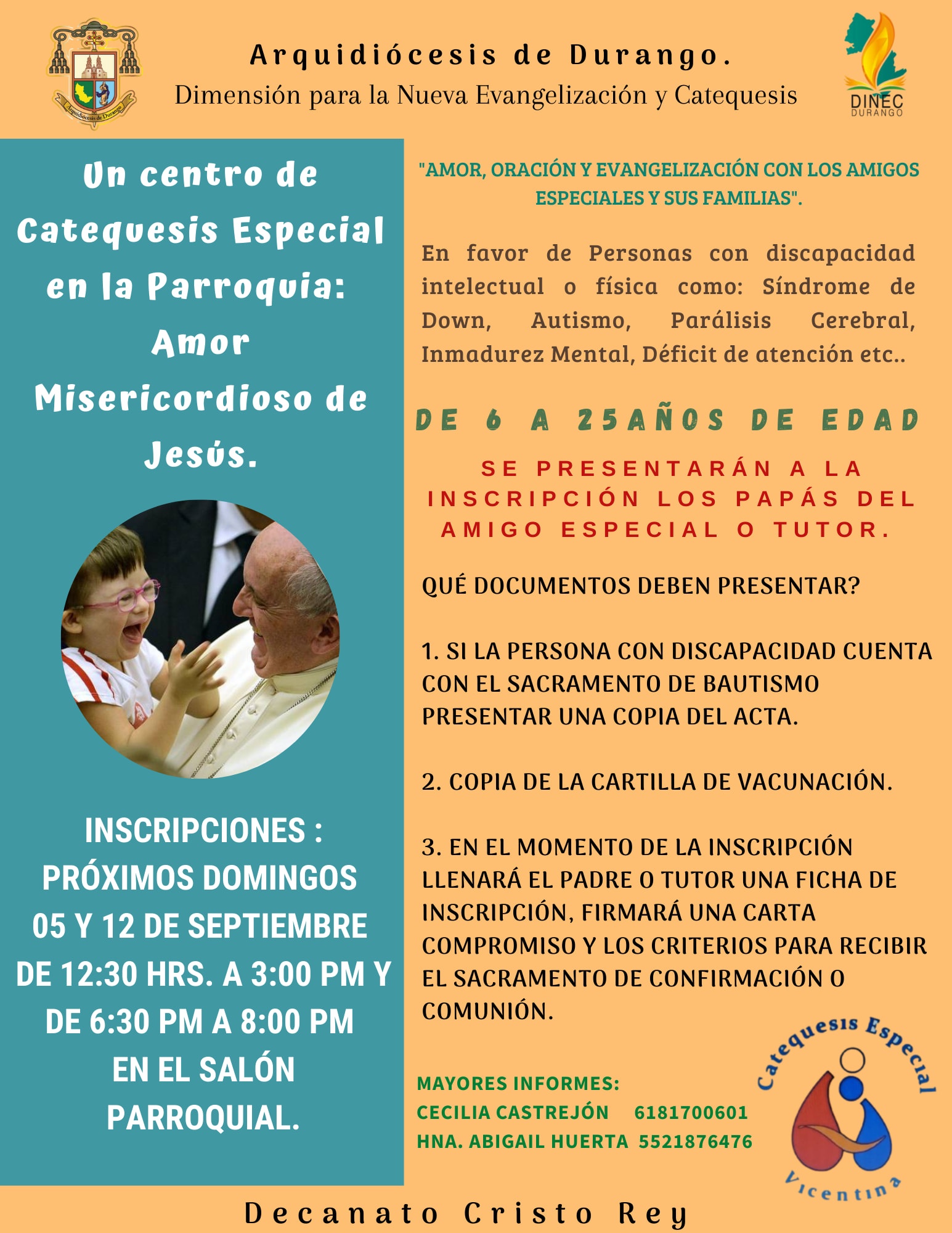 NUEVO CENTRO DE CATEQUESIS ESPECIAL PARA NIÑOS Y JÓVENES