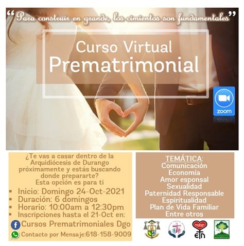 PLÁTICAS PREMATRIMONIALES VIRTUALES